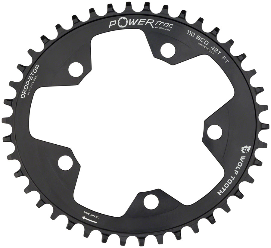 Wolf Tooth Elliptical 110 BCD Chainring - Eagle Flattop Compatible variant 2