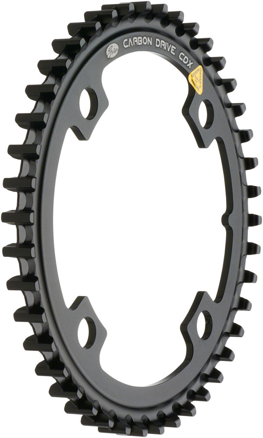 Gates Carbon Drive CDX CenterTrack Front Belt Drive Ring - 39t 4-Bolt 104mm BCD BLK