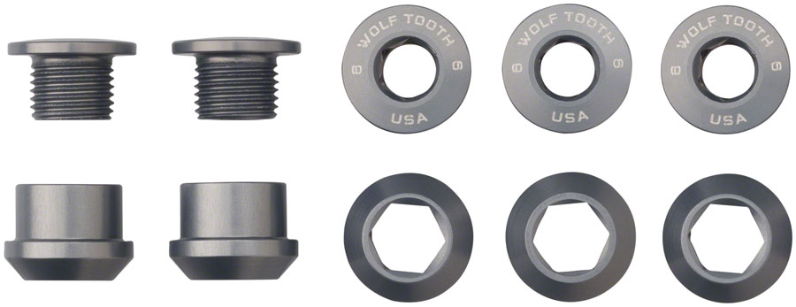 Wolf Tooth 1x Chainring Bolt Set - 6mm Dual Hex Fittings - Image 16