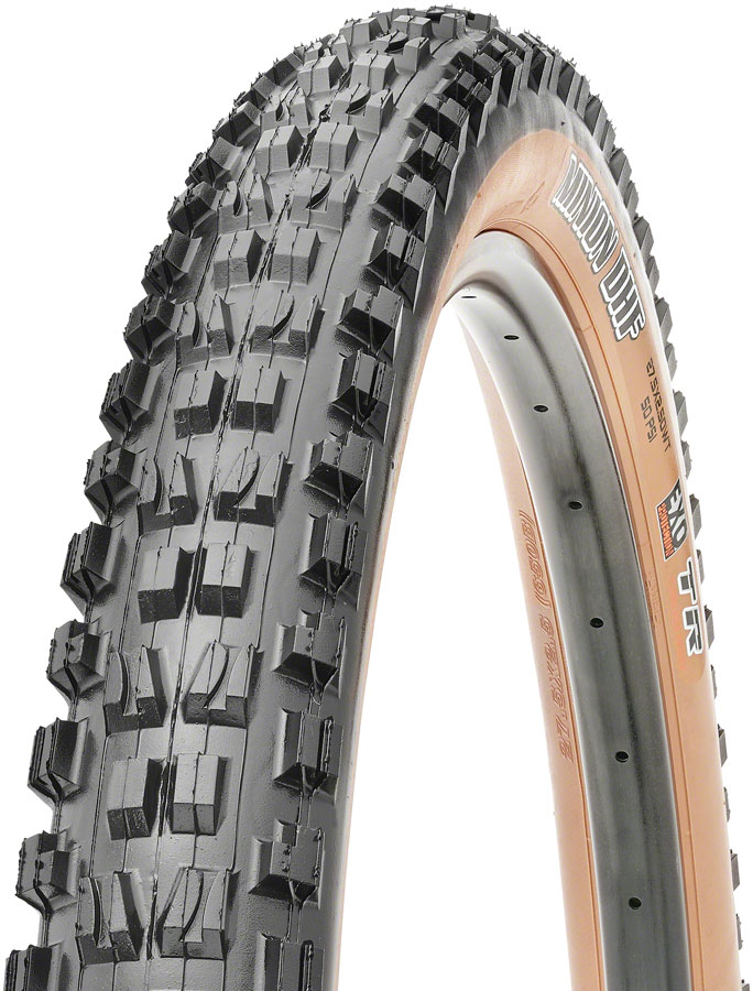 Maxxis Minion DHF Tire - 29 x 2.5 Tubeless Folding BLK/Dark Tan Dual EXO Wide Trail