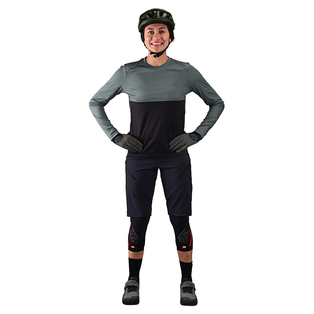 Womens Lilium LS Jersey Block Green / Black - Image 2