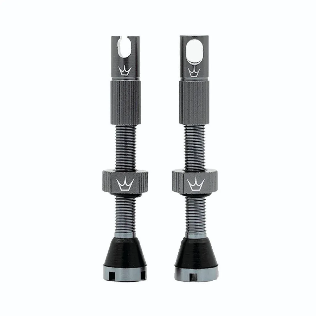 Peaty's Alloy Presta Tubeless Valve Stem 42mm Pair Slate