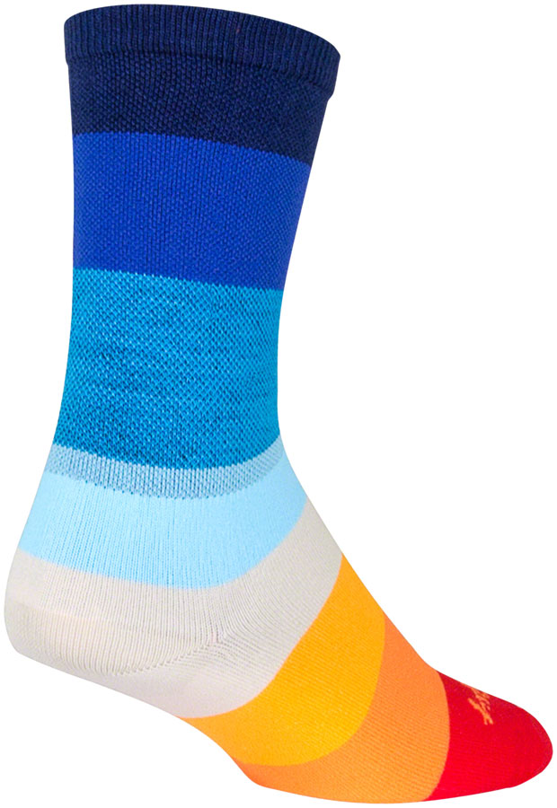SockGuy Crew 70's Socks - 6" Blue Small/Medium