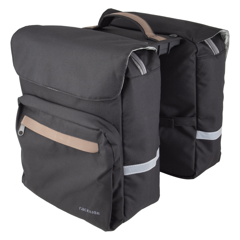 Racktime Ture 2.0 Pannier Bag SnapIt 2.0 12.2x14.2x5.1` (x2) 1619 c.i. Black