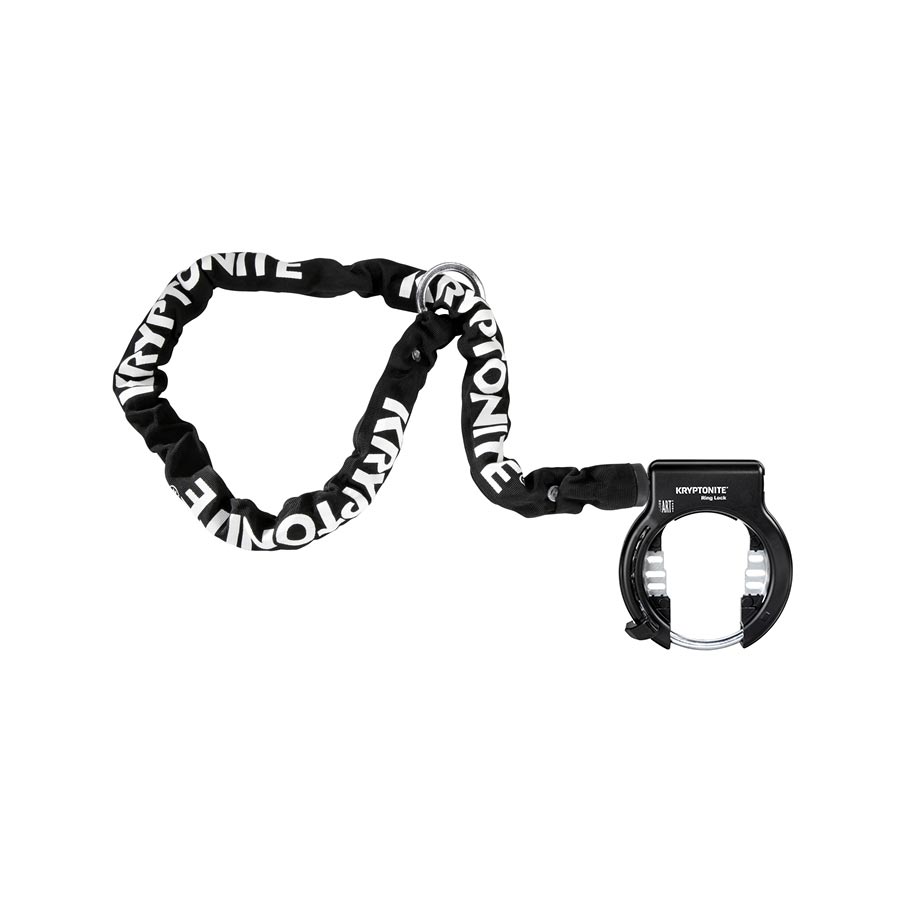 Kryptonite Ring Lock w/5.5 Plug in Frame Lock Key 1200mm 5.5mm Black