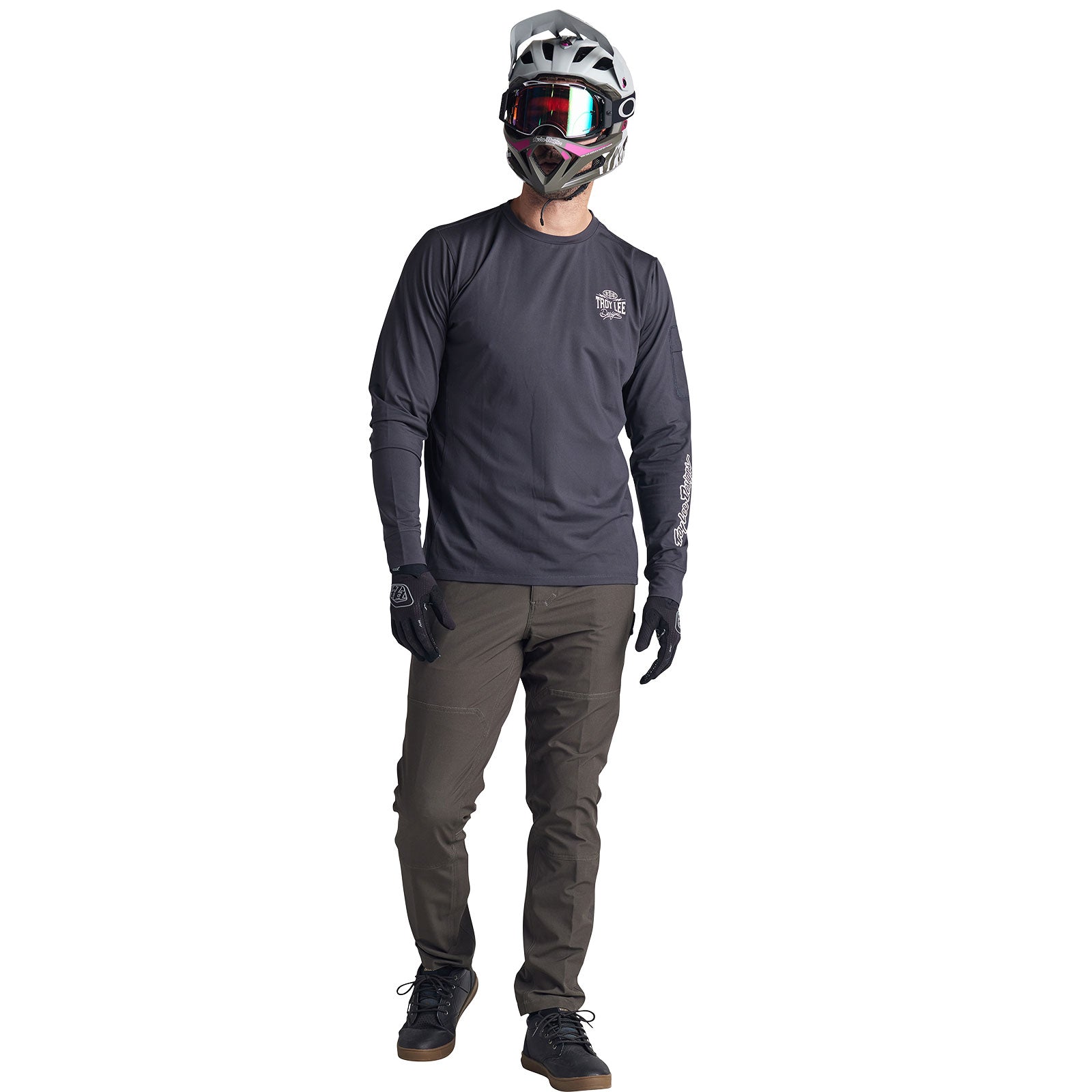 Ruckus Long Sleeve Ride Tee Bolts Carbon - Image 9