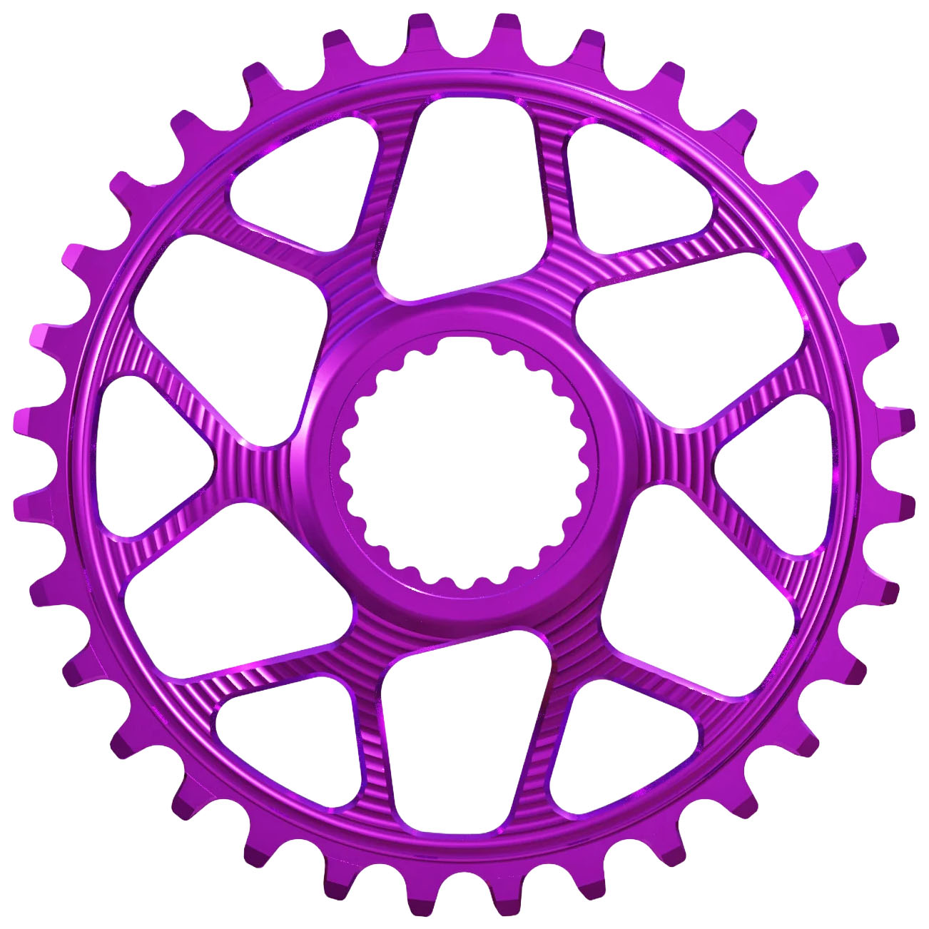 Works Components Round Chainring Shimano DM 30T Boost 3mm Purple