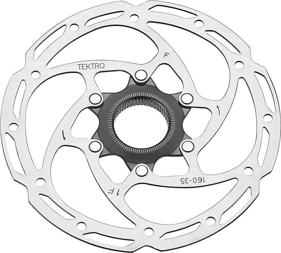 Tektro TR-35 Disc Brake Rotor - 140mm Center-Lock 1.8mm Thickness Silver variant 2