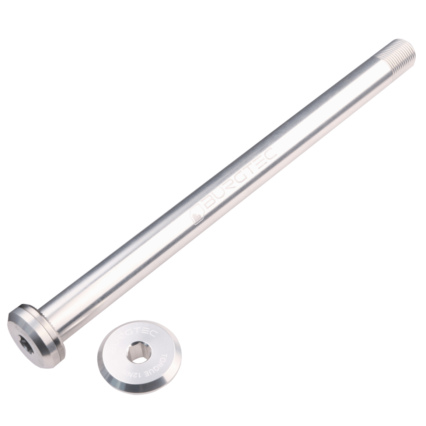 Burgtec Santa Cruz Rear Axle 12x168.5mm Rhodium Silver