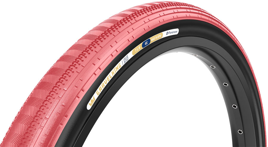Panaracer GravelKing SS Tire - 700 x 45 Clincher Folding Sakura/Black