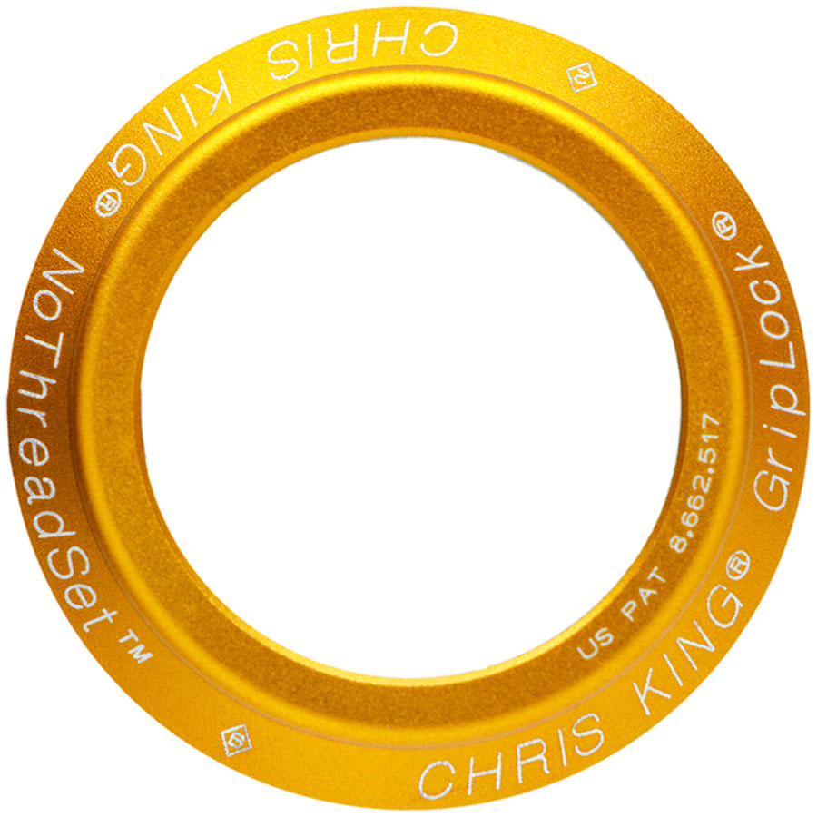 Chris King NoThreadset Headset Bearing Cap - 1" Matte Gold 50th Anniversary