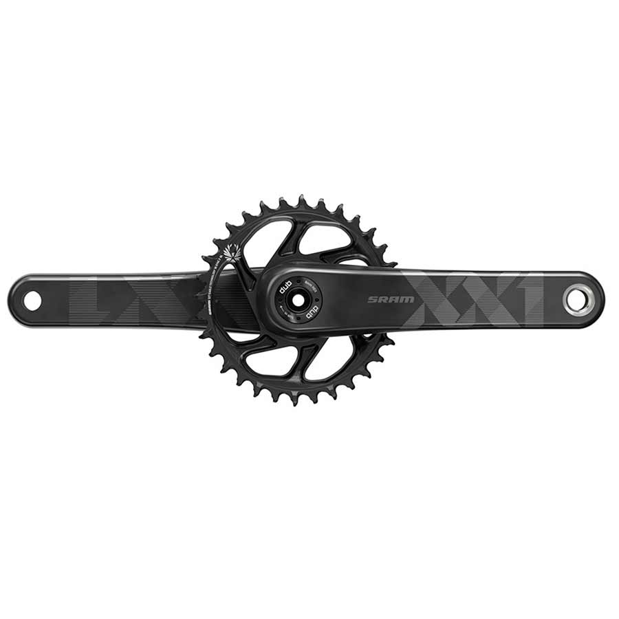 SRAM XX1 Eagle DUB Crankset Speed: 11/12 Spindle: 28.99mm BCD: Direct Mount 34 DUB 175mm Black MTB SRAM XX1 Eagle DUB Crankset Speed: 11/12 Spindle: 28.99mm BCD: Direct Mount 34 DUB 175mm Black MTB