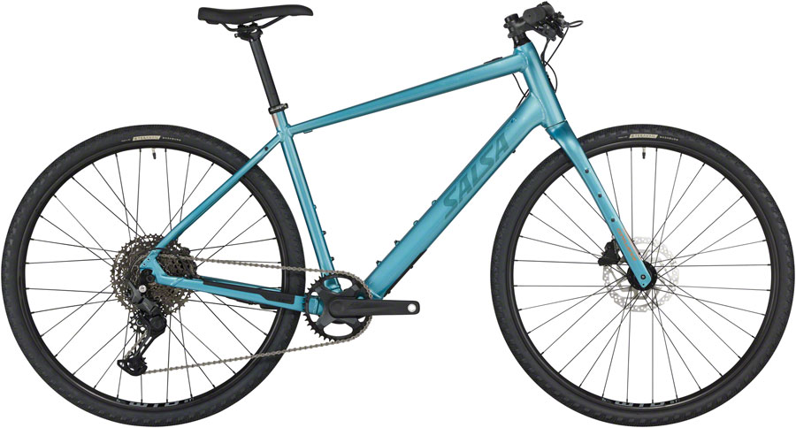 Salsa Confluence Flat Bar Cues 11 Ebike - 700c, Aluminum, Dark Cyan