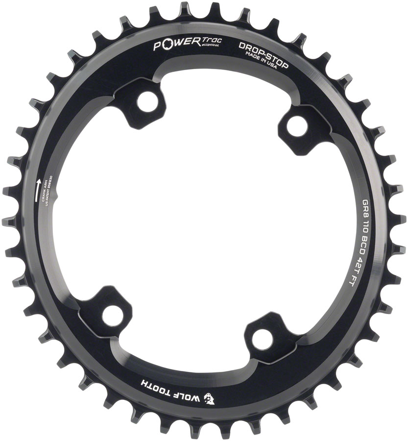 Wolf Tooth Elliptical Shimano GRX 110 Asymmetric BCD Chainring - Image 4