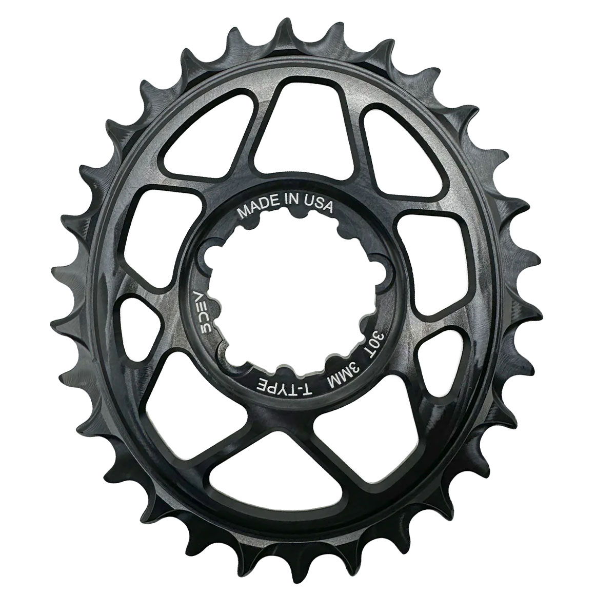 5Dev Oval T-Type 3-Bolt Chainrings  - 3mm Offset