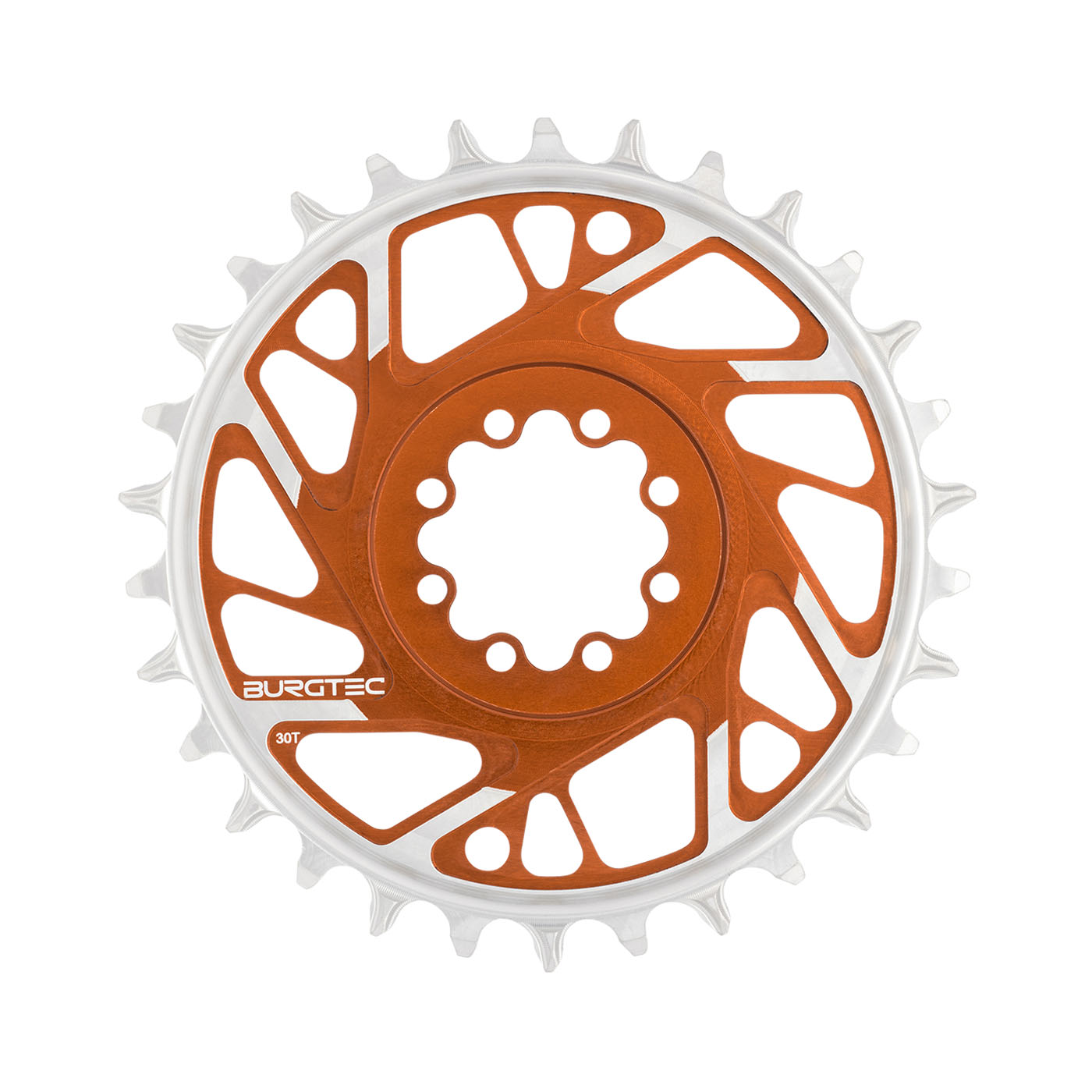 Burgtec 3mm Offset Thick Thin Chainring SRAM 8-Bolt 30T Brnz