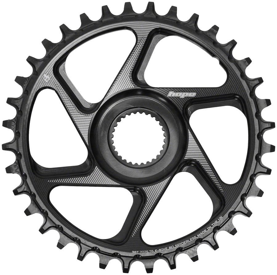 Hope Spiderless Chainring - R22, Ebike, Bosch, Black variant 2