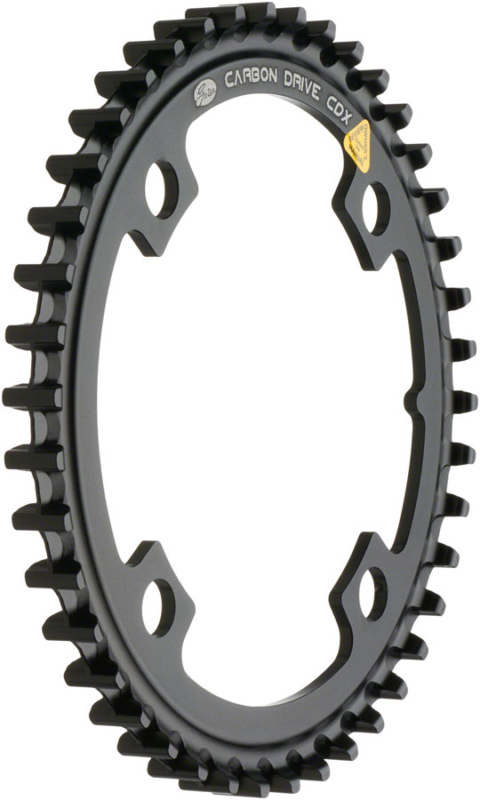 Gates Carbon Drive CDX CenterTrack Front Belt Drive Ring - 42t 4-Bolt 104mm BCD BLK