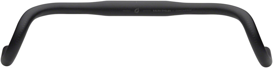 Salsa Cowchipper Drop Handlebar - 31.8mm Clamp, Aluminum, Black variant 3