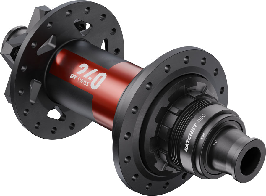 DT Swiss 240 DEG Rear Hub - 12 x 148mm 6-Bolt XD Slim BLK/Red 32H DEG 90 DF