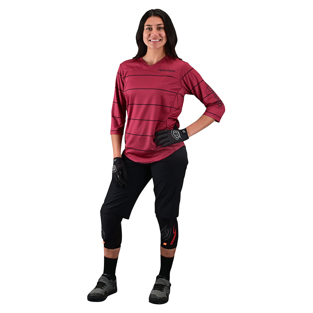 Womens Mischief Jersey Pinstripe Elderberry - Image 2