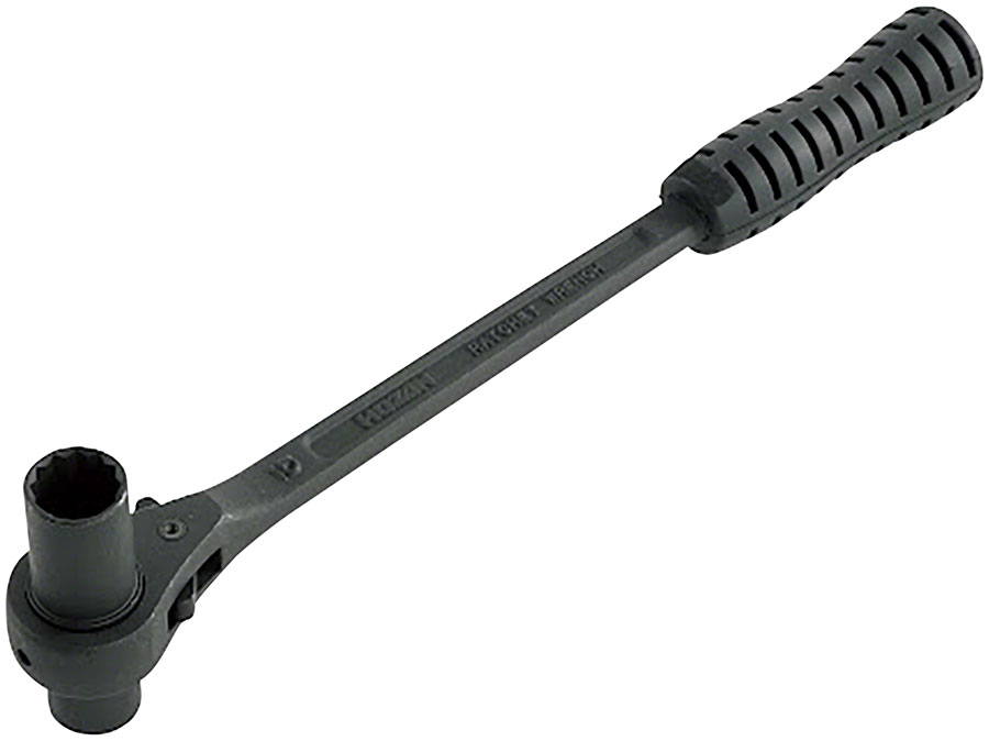 Hozan Ratcheting Crank Bolt Wrench: 14.0mm and 15.0mm