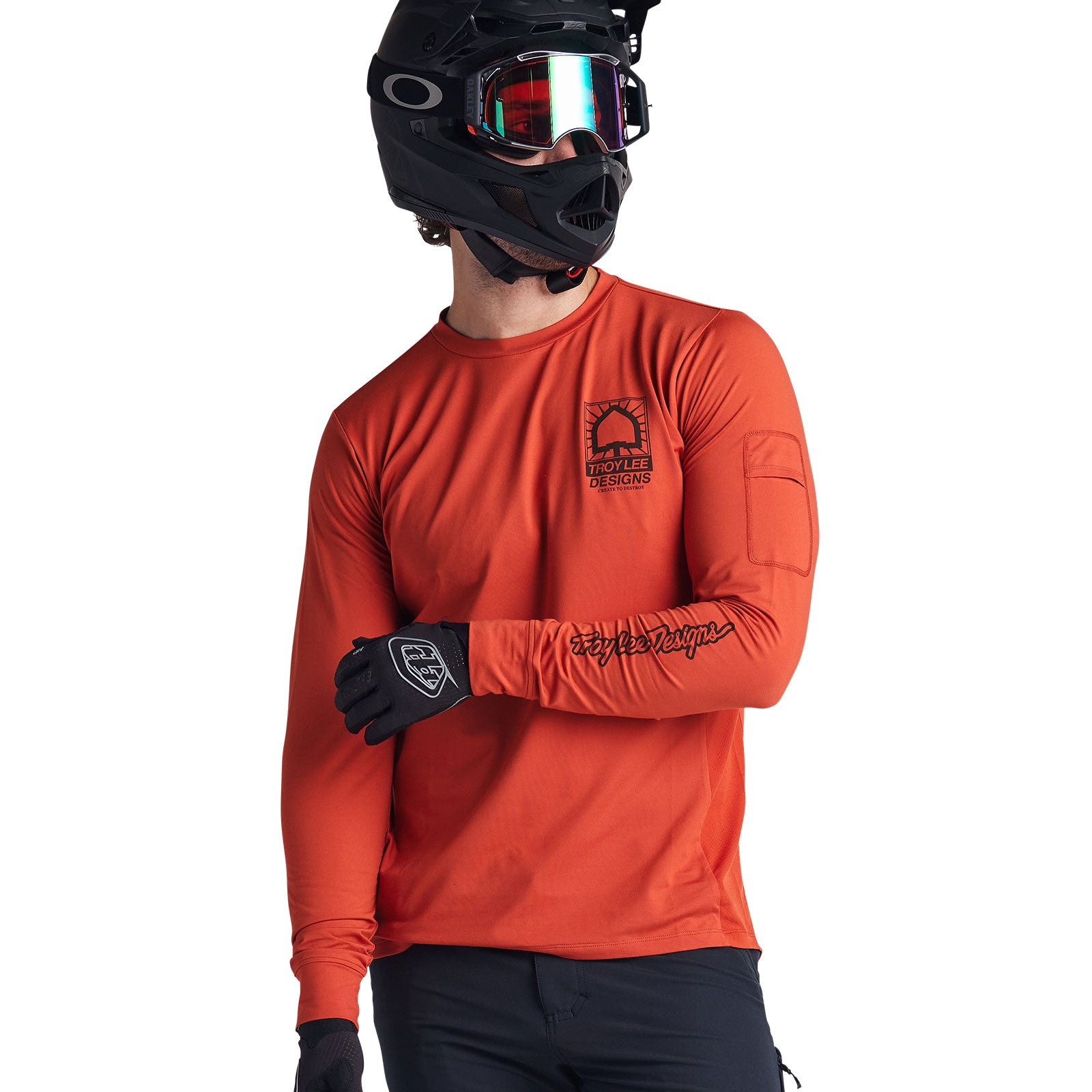 Ruckus Long Sleeve Ride Tee Create To Destroy Brick - Image 11