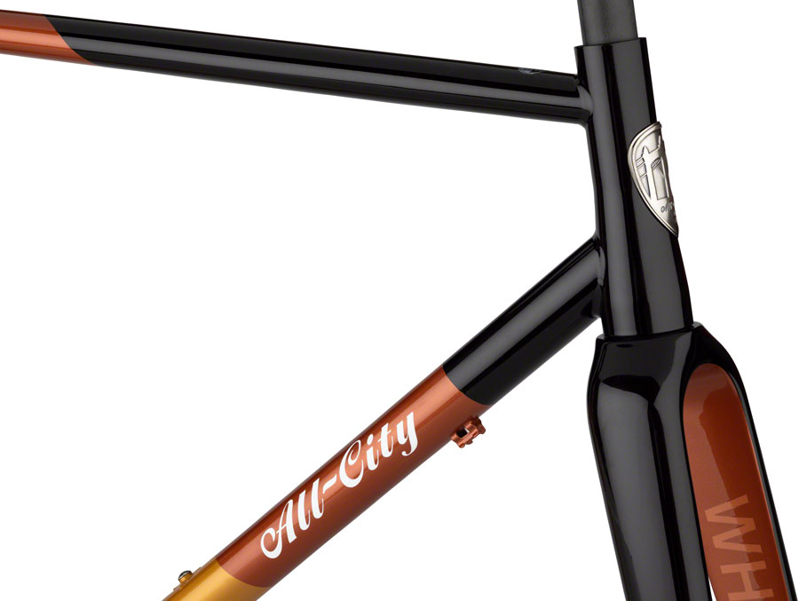All-City Cosmic Stallion Frameset - 650b/700c, Steel, Black/Brick/Bronze - Image 2