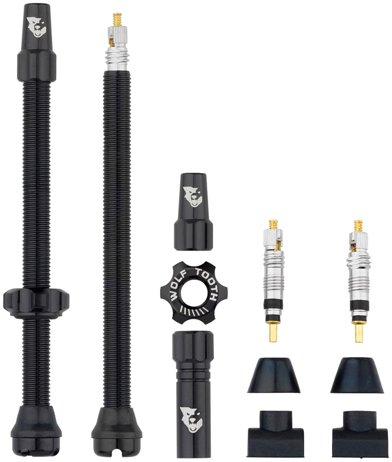 Wolf Tooth Tubeless Valve Stem Kit - 80mm Black
