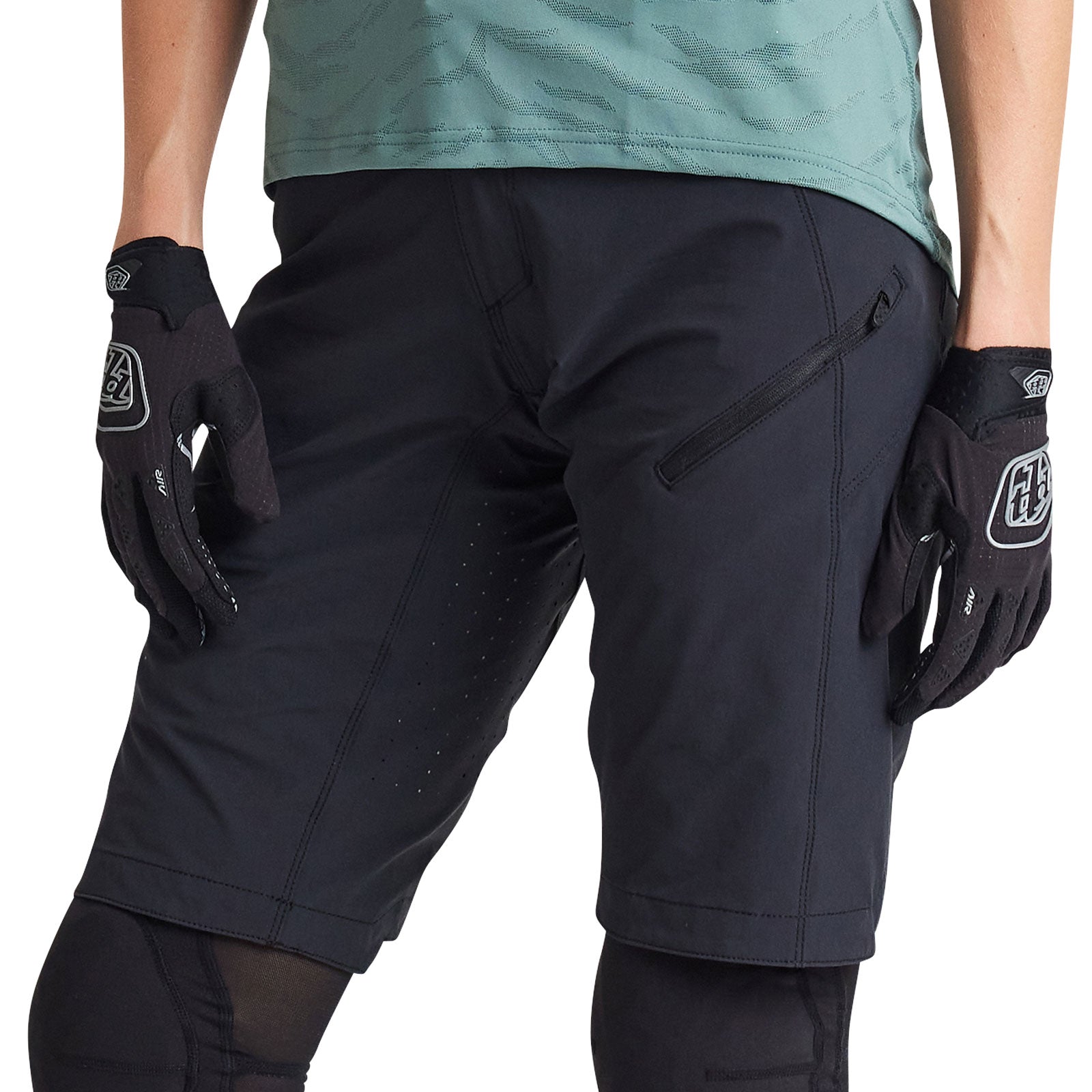 Womens Lilium Short W/Liner Solid Black - Image 7