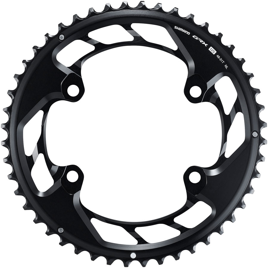 Shimano GRX FC-RX820-2 Chainring - 48t Outer Ring 110 BCD For 2x 12-Speed BLK