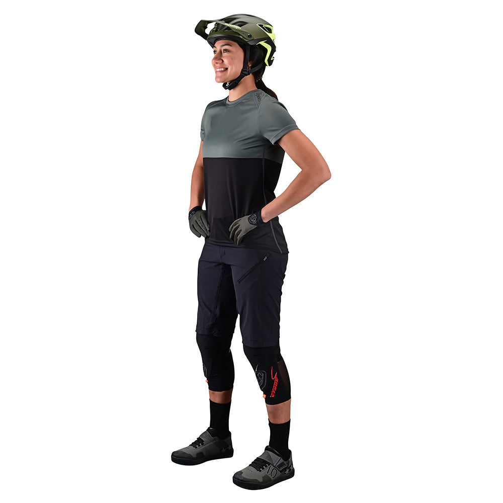 Womens Lilium SS Jersey Block Green / Black - Image 5