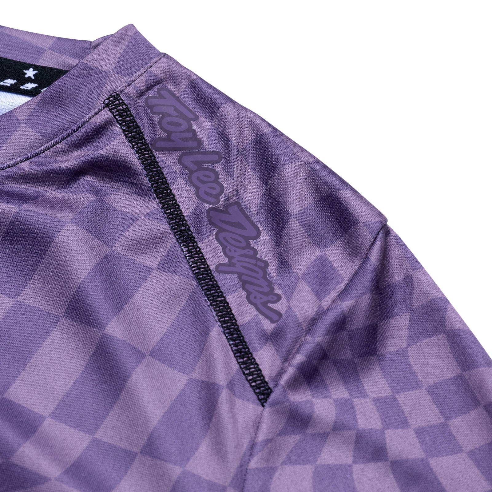 Womens Lilium Long Sleeve Jersey Twisted Checkers Deep Purple - Image 3
