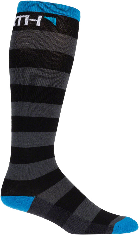 45NRTH Stripe Midweight Knee Wool Sock - Black - Image 3