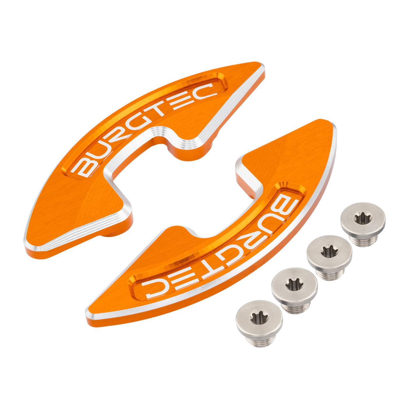 Burgtec Chainring Bash Guard - Double - Iron Bro Orange