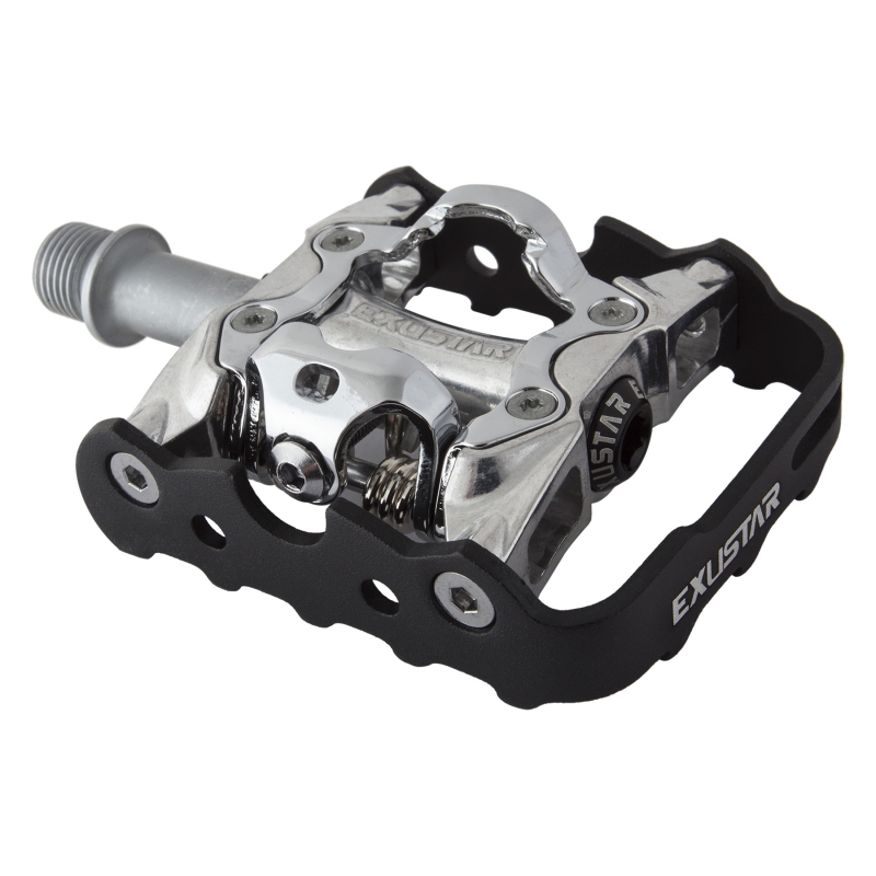 Exustar PM86 MTB Pedals 9/16` Selaed Cart. Black/Silver SPD Exustar PM86 MTB Pedals 9/16` Selaed Cart. Black/Silver SPD