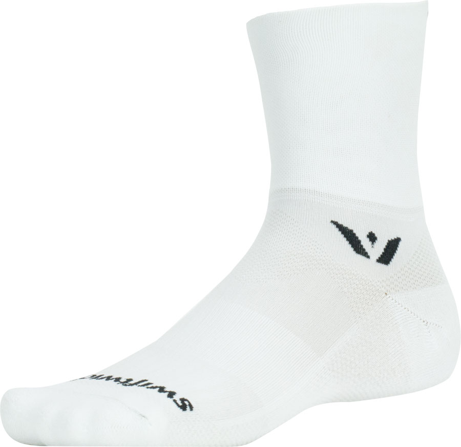 Swiftwick Aspire Quarter Crew Socks - 4" White X-Large