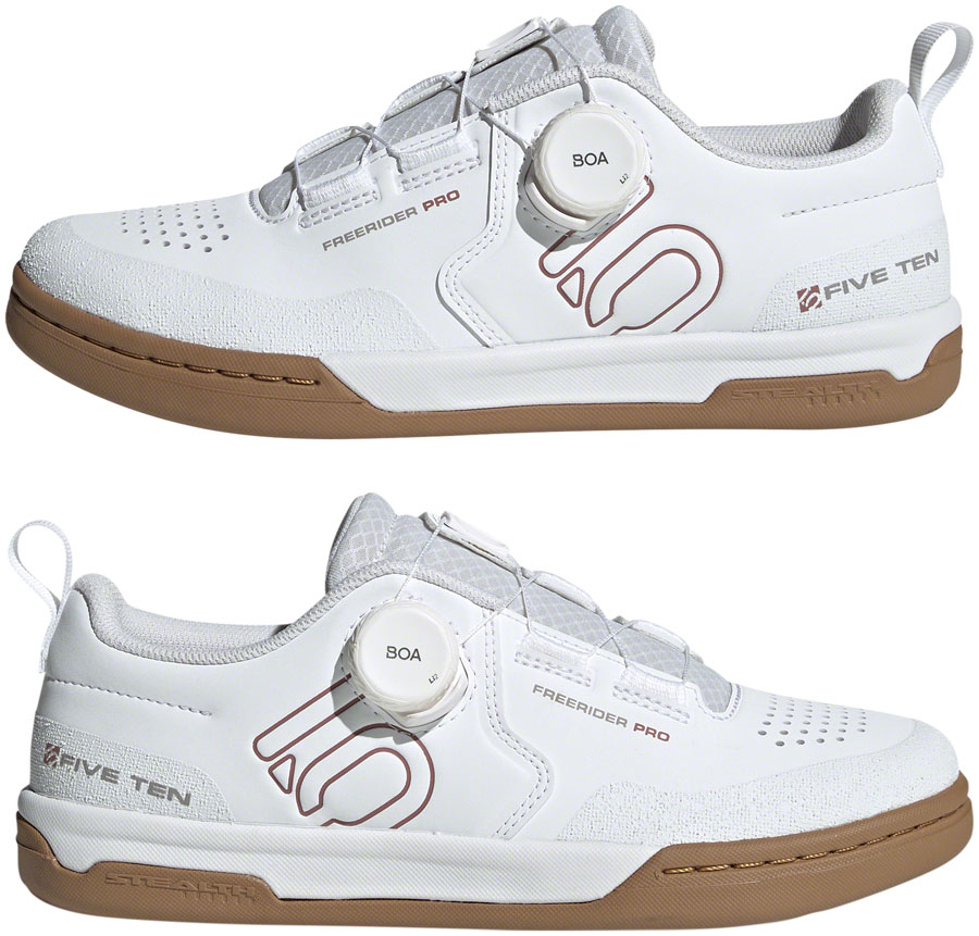 Five Ten Freerider Pro BOA Flat Shoes - Women's, FTWR White/Warm Clay/Gray Three - Image 3