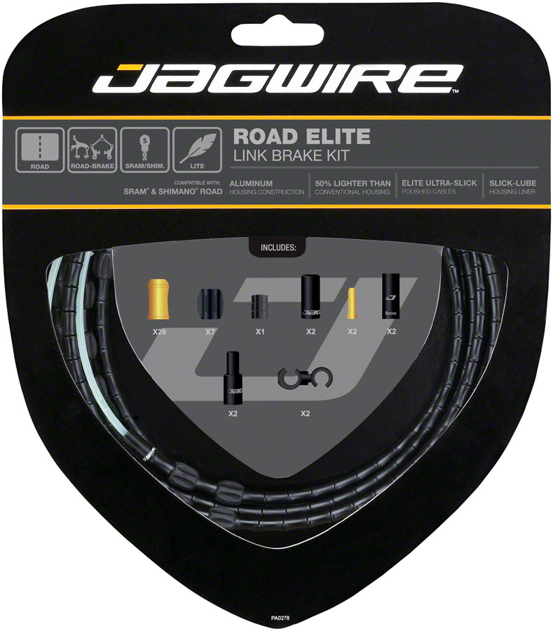 Jagwire Road Elite Link Brake Cable Kit - SRAM/Shimano Ultra-Slick Uncoated Cables variant 2