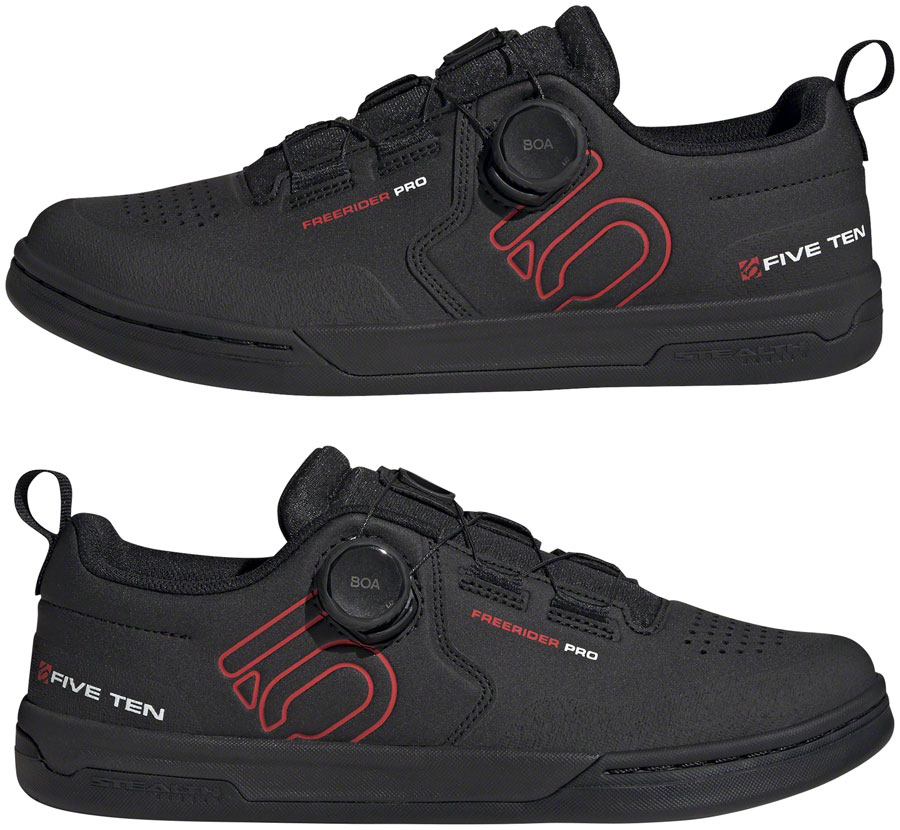 Five Ten Freerider Pro BOA Flat Shoes - Men's Core Black/Red/FTWR White - Image 2