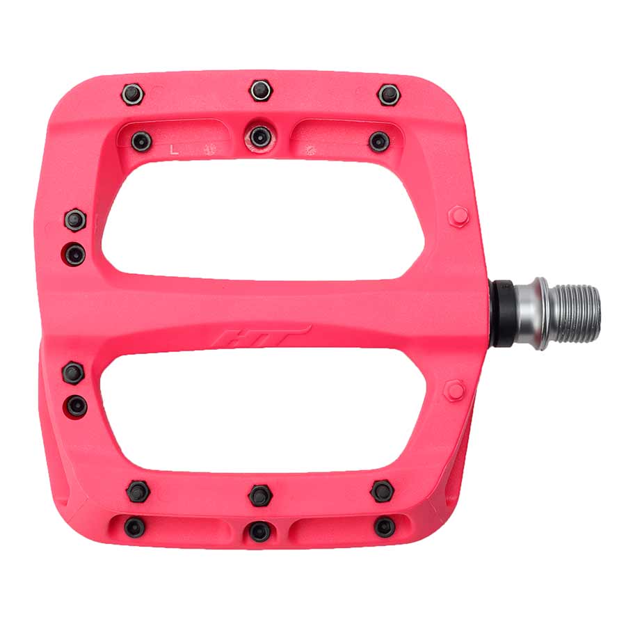 HT Components PA03A Nano P Platform Pedals Body: Nylon Spindle: Cr-Mo 9/16'' Pink Pair