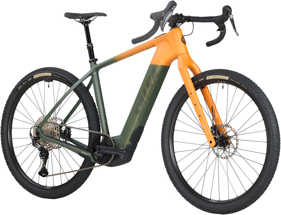 Salsa Tributary C GRX 820 Ebike - 29", Carbon, Dark Pine/Terracotta - Image 2