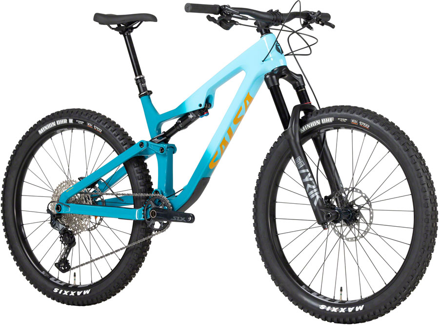 Salsa Rustler Carbon SLX Bike - 27.5", Carbon, Teal Fade - Image 2