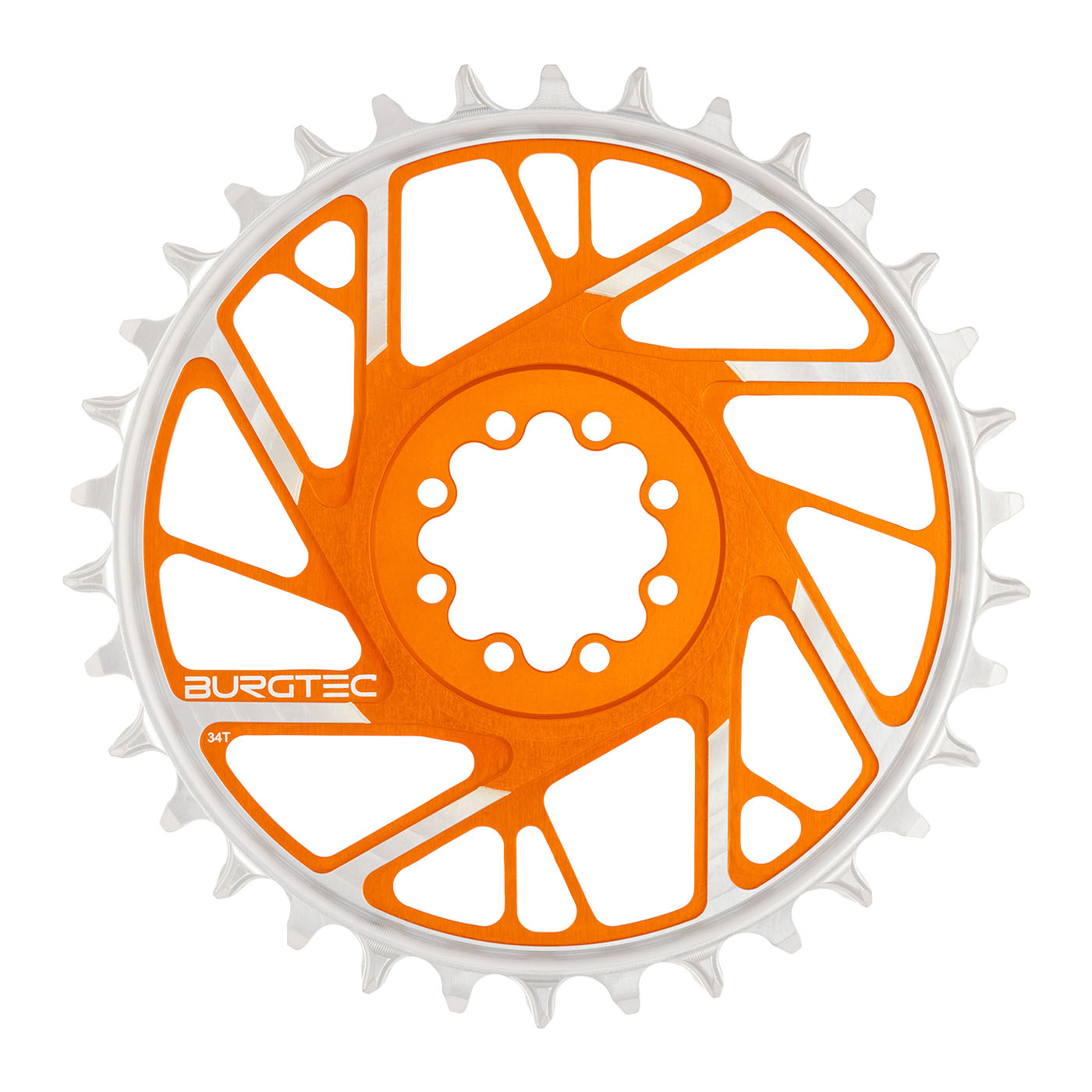 Burgtec 3mm Offset Thick Thin Chainring SRAM 8-Bolt 34T Org
