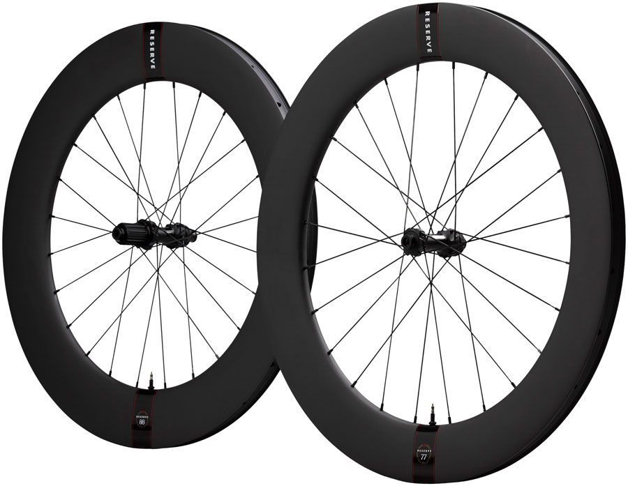Reserve Wheels Reserve 77/88 Turbulent Aero Wheelset - 700 12 x 100/12 x 142 Center-Lock HG11 Carbon DT240 Reserve Wheels Reserve 77/88 Turbulent Aero Wheelset - 700 12 x 100/12 x 142 Center-Lock HG11 Carbon DT240