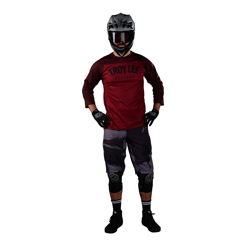 Ruckus 3/4 Jersey Camber Oxblood - Image 4