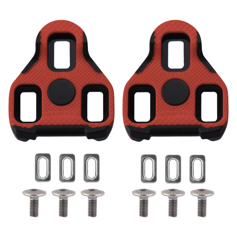Exustar Look Keo Compatible Road Cleats Red/Black Look Keo 7° Float Exustar Look Keo Compatible Road Cleats Red/Black Look Keo 7° Float