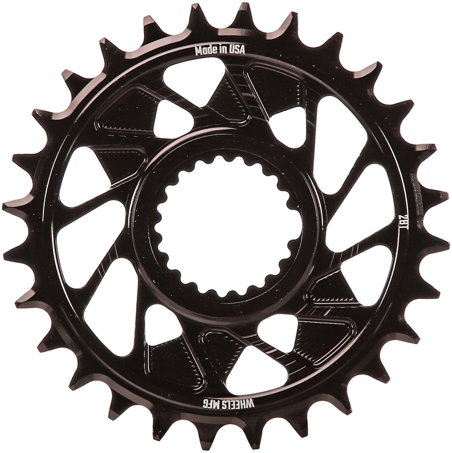 Wheels Manufacturing Direct Mount Chainring - 28t Shimano Direct Mount 1.5mm Outboard Offset T-Type Chain Compatible BLK