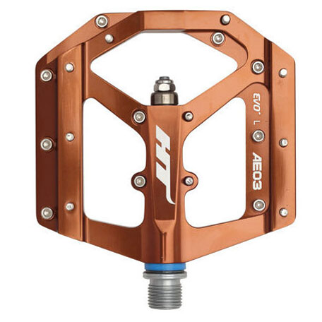 HT Pedals AE03T Evo+ Platform Pedals Ti - Black/Gold variant 4