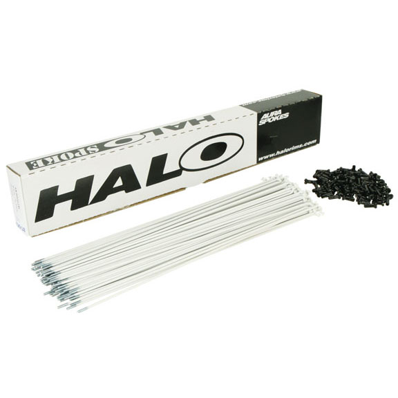 Halo Aura 14g Spoke - White - 100/Count variant 2